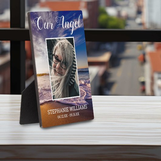 Onze engel | Beach Photo Memorial Plaque Fotoplaat