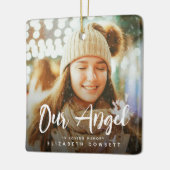 Onze engel 'Memorial Foto Keepsake Kerstmis Keramisch Ornament (Links)