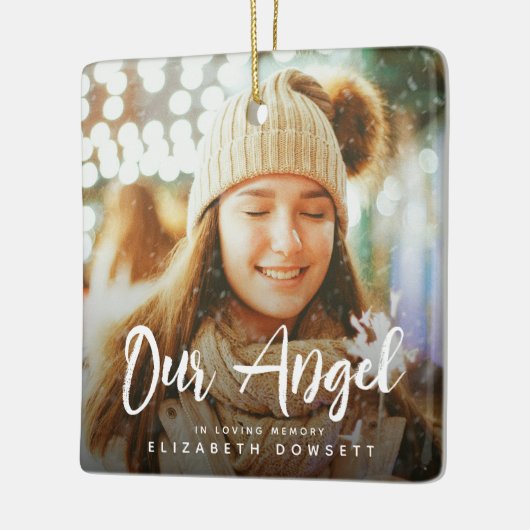 Onze engel 'Memorial Foto Keepsake Kerstmis Keramisch Ornament (Links)