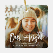 Onze engel 'Memorial Foto Keepsake Kerstmis Keramisch Ornament (Voorkant)