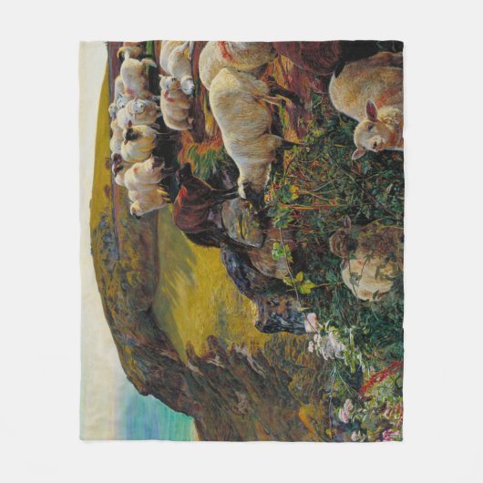 Onze Engelse kusten of Strayed Sheep William Holma Fleece Deken (Voorkant)