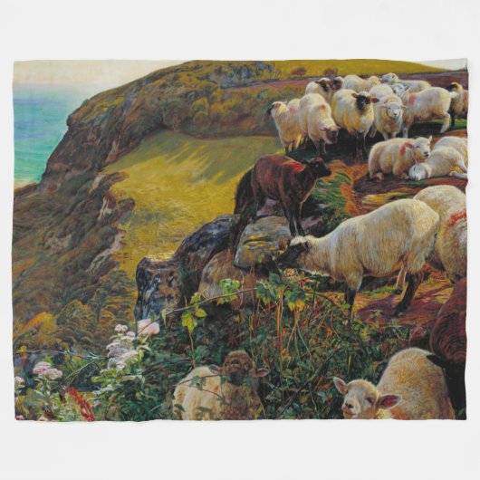 Onze Engelse kusten of Strayed Sheep William Holma Fleece Deken (Voorkant (Horizontaal))