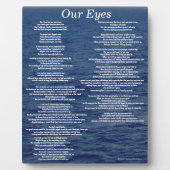 Onze Eyes Love Poem Ocean Waves Fotoplaat (Voorkant)