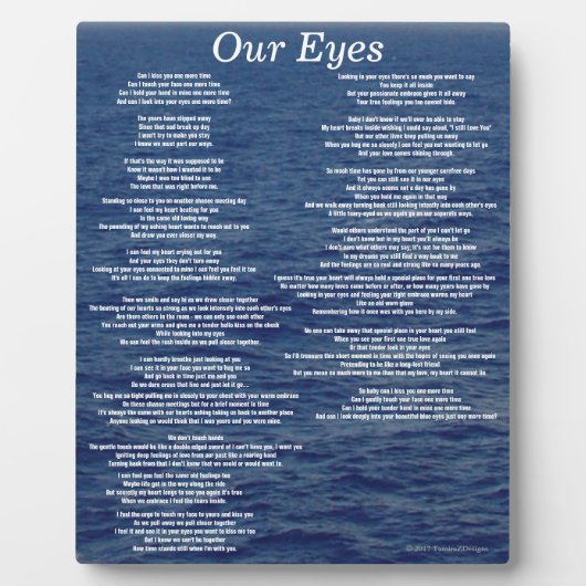Onze Eyes Love Poem Ocean Waves Fotoplaat (Voorkant)