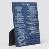 Onze Eyes Love Poem Ocean Waves Fotoplaat (Zijkant)