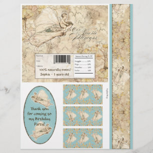 Onze Faerie Princess, Meisje Verjaardag Snoep Wrap Flyer