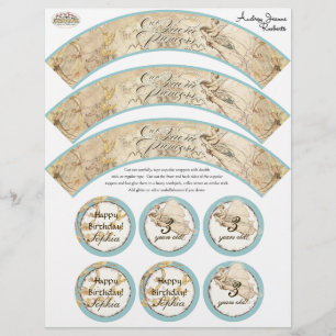 Onze Faerie Prinses, Meisje Verjaardag Cupcake Wra Flyer