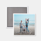 Onze familie aangepaste familie foto magneet (Voorkant / Achterkant)