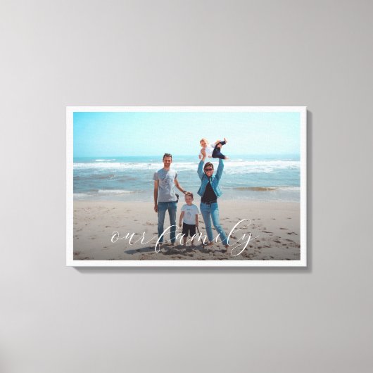 Onze Familie Aangepaste Foto Canvas Afdruk (Voorkant)