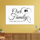 Onze familie canvas afdruk (Insitu (Woonkamer))