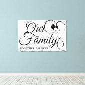 Onze familie canvas afdruk (Insitu (Houten vloer))