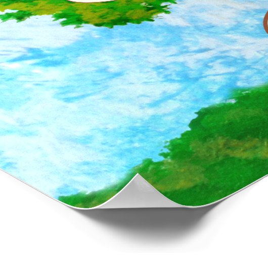 Onze familie drie kinderen poster (Hoek)