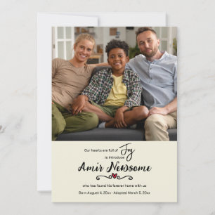 Onze familie embraces Foto Adoption Annountion Aankondiging