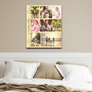 Onze familie Fotocollage Schattigee Doodle Hearts Poster