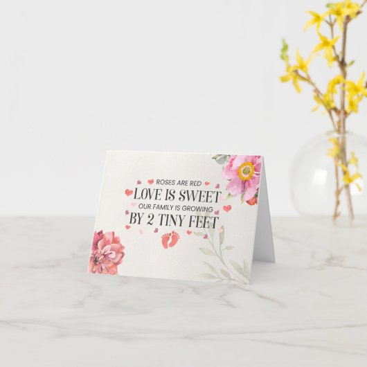 Onze familie groeit met 2 kleine Ultrageluiden van Kaart (Gele Bloem)