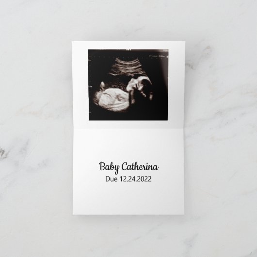 Onze familie groeit met 2 kleine Ultrageluiden van Kaart (Binnen)