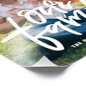 Onze familie handgeschreven script  foto afdruk (Hoek)