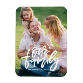 Onze familie handgeschreven script  magneet (Verticaal)