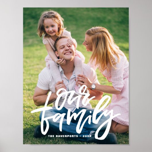 Onze familie handgeschreven script  poster (Voorkant)