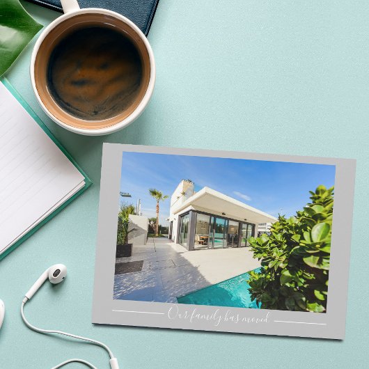 Onze familie heeft Chic Grey foto van Custom House Aankondiging