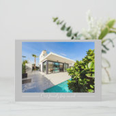 Onze familie heeft Chic Grey foto van Custom House Aankondiging (Staand voorkant)