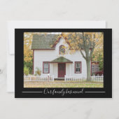 Onze familie heeft Custom House Photo Black verpla Aankondiging (Voorkant)