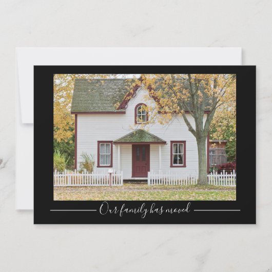Onze familie heeft Custom House Photo Black verpla Aankondiging (Voorkant)