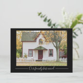 Onze familie heeft Custom House Photo Black verpla Aankondiging (Staand voorkant)
