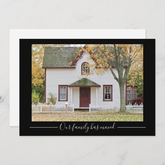 Onze familie heeft Custom House Photo Black verpla Aankondiging (Voorkant / Achterkant)