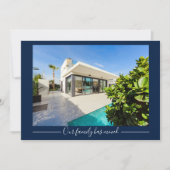 Onze familie heeft Custom House Photo Navy Blue ve Aankondiging (Voorkant)