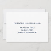 Onze familie heeft Custom House Photo Navy Blue ve Aankondiging (Achterkant)