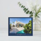 Onze familie heeft Custom House Photo Navy Blue ve Briefkaart (Staand voorkant)