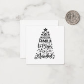 Onze Familie Het Beste Van Kerstmis Notitiekaartje (Voorkant / Achterkant in situ)