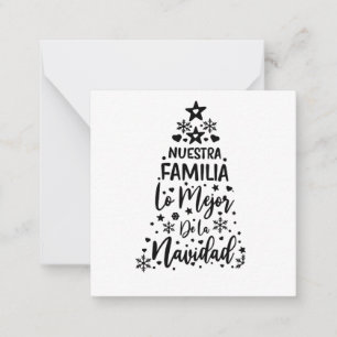 Onze Familie Het Beste Van Kerstmis Notitiekaartje