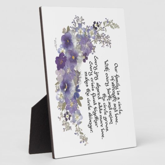 Onze familie is een Cirkel Fotoplaat (Zijkant)