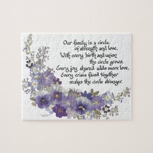 Onze familie is een Cirkel Legpuzzel (Horizontaal)