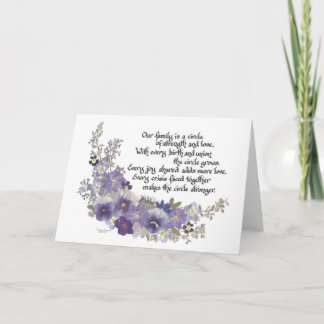 Onze familie is een cirkelkaart kaart