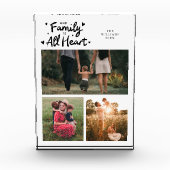 Onze Familie Is Helemaal Hart Wit Fotoblokken (Voorkant)