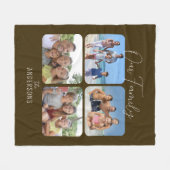 Onze familie kalligrafie script 4 foto's fleece deken (Voorkant (Horizontaal))
