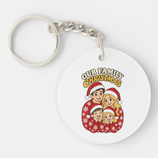 Onze Familie Kerstsleutelhanger Sleutelhanger