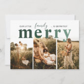 Onze familie Merry Holiday Kaart (Voorkant)