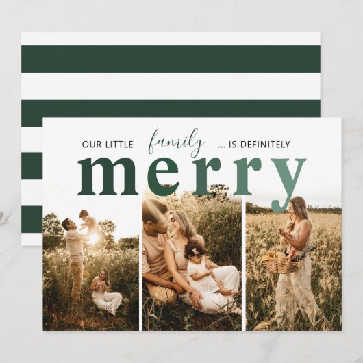 Onze familie Merry Holiday Kaart (Voorkant / Achterkant)