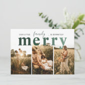 Onze familie Merry Holiday Kaart (Staand voorkant)