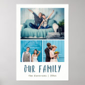 Onze familie | Modern drie fotoraster Poster (Voorkant)