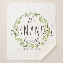 Onze familie op maat gemaakte Sherpa Blanket Deken