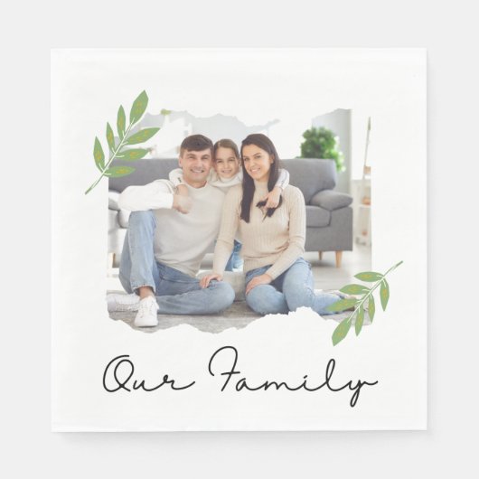 Onze familie papieren servet (Voorkant)