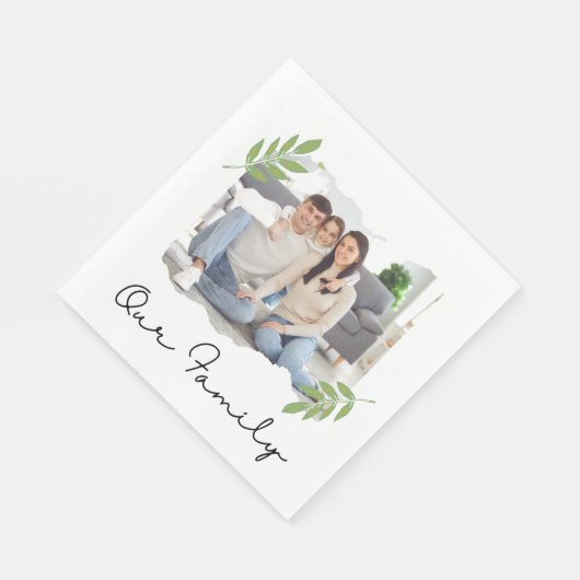 Onze familie papieren servet (Hoek)