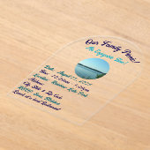 Onze familie picknick, acryl uitnodiging (Laagn)