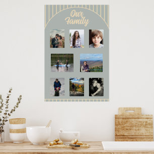 Onze familiefoto's Grijze Boog Poster