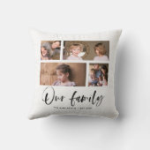 Onze familienaam Fotocollage Kussen (Achterkant)